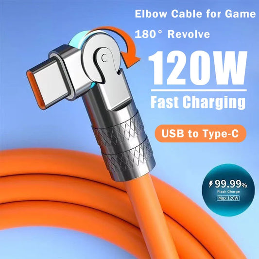 Fast Charge Rotating USB C Cable